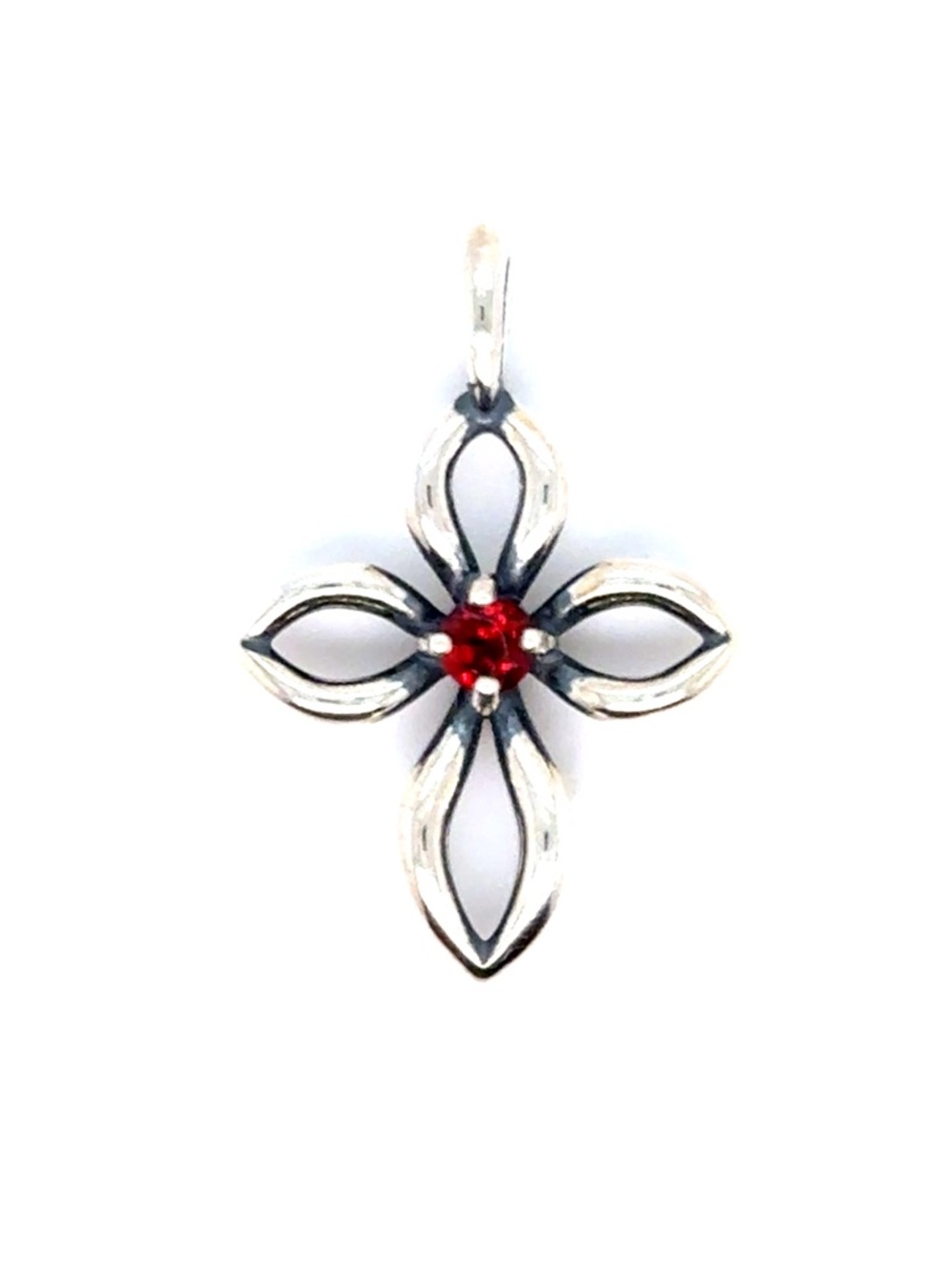 James Avery Sterling Silver Remembrance Birthstone Cross Pendant